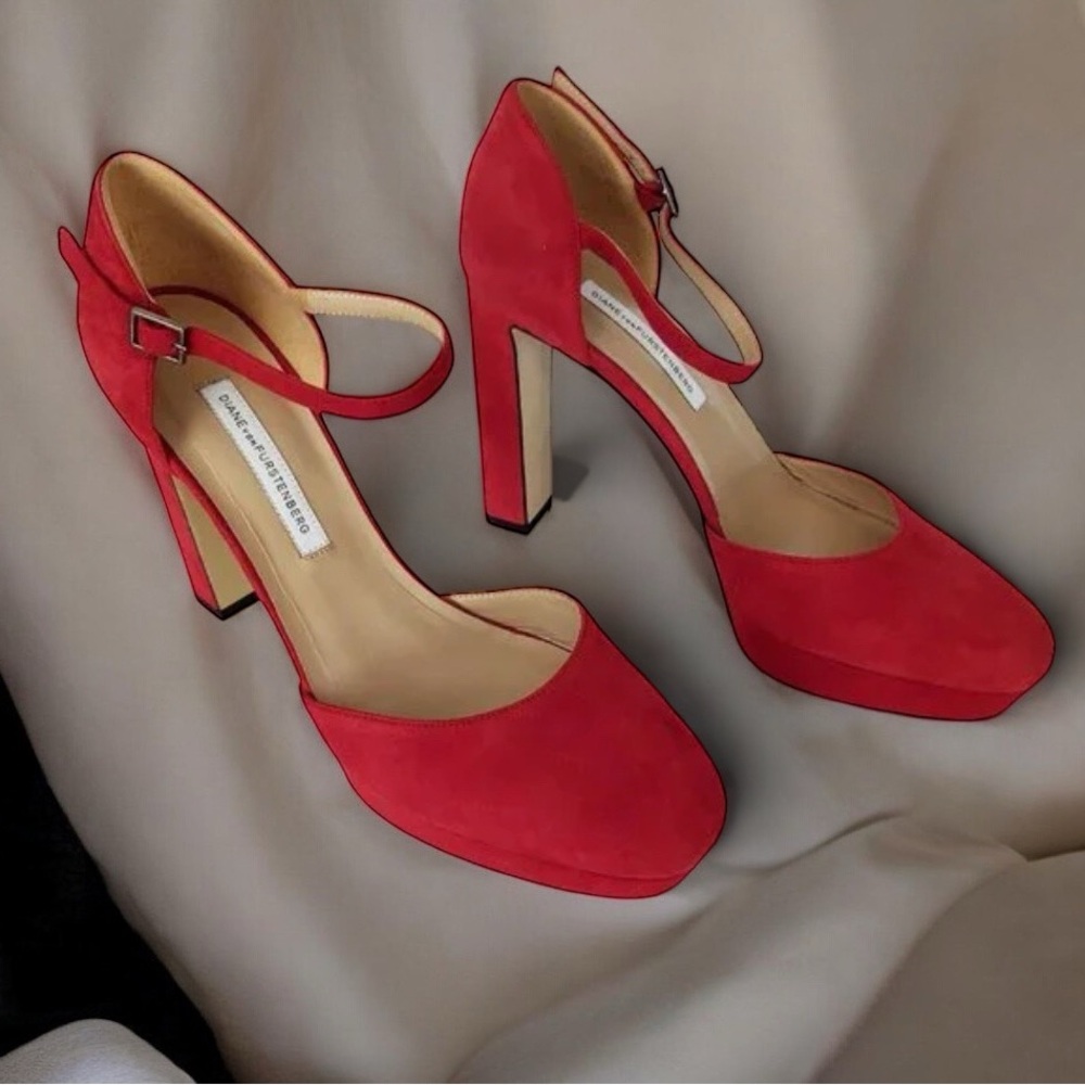 Diane Von Furstenberg Bold Red Heels
NEVER USE New
